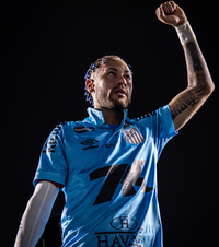  „Dublă” pentru Santos    Neymar  a jucat excelent sub privirile oficialilor naționalei Braziliei