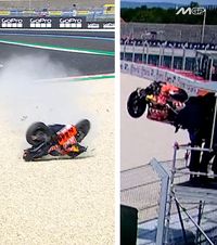 Aproape de tragedie în MotoGP!    VIDEO.  Cameramanul a scăpat ca   prin minune  de moarte