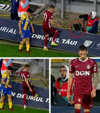 Șfaiț, bun de plată    Extrema „feroviarilor” a avut o ieșire nervoasă în meciul cu Petrolul și   a dărâmat laptopul unui fotograf