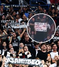 Scene violente la meciul Partizan - Paris   Un banner împotriva președintelui Serbiei a creat   haos în tribune
