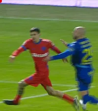 N-a văzut un „roșu” evident    FOTO.   „Centralul” de la Slobozia - FCSB,   salvat de VAR