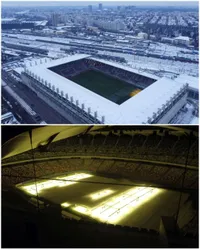 Măsuri speciale    Cum arată Arena Națională și stadionul Rapid  cu câteva zile înainte de reluarea Superligii, când sunt anunțate temperaturi cu minus