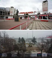 „Groapa”, pusă la pământ    VIDEO.  A început   demolarea stadionului Dinamo:  intrarea faimoasă dinspre „Ștefan cel Mare”, distrusă complet! Imagini din dronă