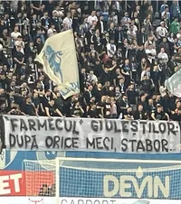 Rasism în Bănie     FOTO:    Bannere jignitoare  afișate de fanii Craiovei la adresa rivalilor de la Rapid: „Aveți un pigment bizar”