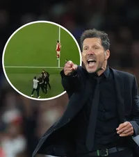„Cholo” a sărit la bătaie    FOTO.  Colaborarea de 11 ani și jumătate nu a mai contat!   Diego Simeone s-a dus furios  spre oficialul lui Arsenal și l-a bruscat