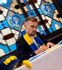 „Ghidez talentele”    FOTO.    Olaru a vorbit ca un veteran  după transferul la Saint-Gilloise. Cum s-a prezentat fostul căpitan de la FCSB