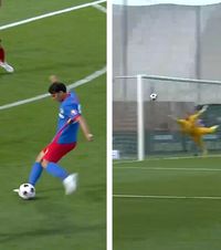 Continuă execuțiile de generic     FOTO:  Risto Radunovic a reușit un adevărat   GOLAZO   în meciul   Csikszereda - FCSB