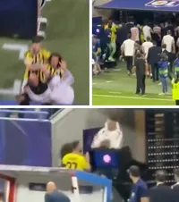 Scene de război în UCL   FOTO+VIDEO.  Bătaie pe gazon la  Lyon - Fenerbahce!  Cum se apără jucătorul de la care a pornit totul: „Mi-au insultat mama și copiii”