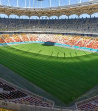 Liber la fotbal pe Arenă!   FOTO:  Cum arată  noul gazon  de pe cel mai mare stadion din România + Ce se întâmplă cu tabela