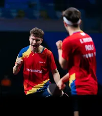 Medalie de aur la tenis de masă!    VIDEO.   Eduard Ionescu și Darius Movileanu  au reușit un parcurs senzațional în Kazahstan