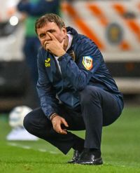 Furios, uluit, statuie!    Reacțiile lui Gică Hagi după cele trei goluri  primite în prima repriză cu Bosnia. Erori peste erori!