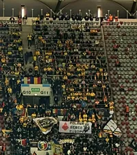 „Inima Europei”    FOTO.  Bannerul afișat de  fanii României  la Varșovia i-a impresionat pe polonezi