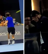Medvedev a lovit un spectator!   FOTO.  Rusul  a fost descalificat  după gestul șocant din meciul cu Djokovic de la Beijing