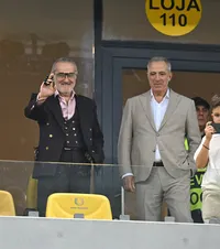 Surpriză pe Arena Națională!   FOTO.   Gigi Becali,  în tribune la FCSB - Oțelul. De când nu mai fusese la un meci