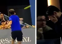 FOTO | Medvedev a lovit un spectator! Rusul a fost descalificat după gestul șocant din meciul cu Djokovic de la Beijing