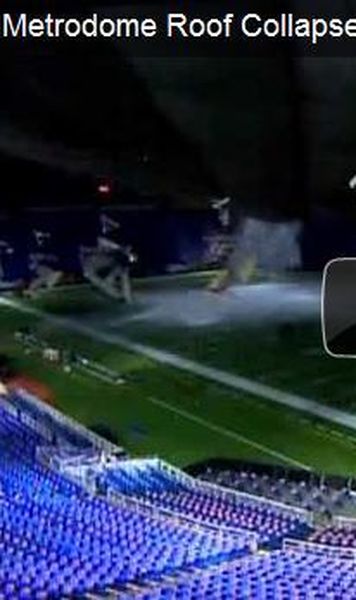 VIDEO Imagini unice - ce poate face zapada/ Acoperisul unei arene din Minnesota a cedat
