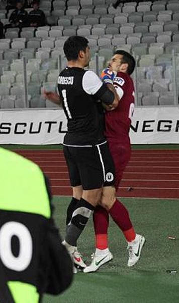 "U" - CFR Cluj 0-1/ Meci suspendat in minutul 25: Cadu si Bornescu - eliminati, dupa o bataie generala