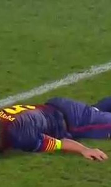 VIDEO Accidentare teribila pentru Carles Puyol - Va rata derbiul cu Real Madrid