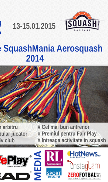 Premiile SquashMania Aerosquash 2014 - cei mai buni din Squash-ul din Romania