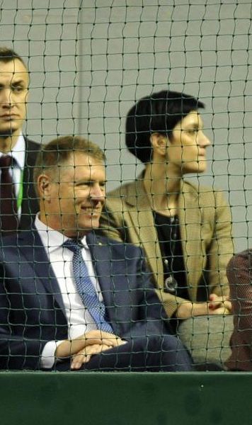 VIDEO Cupa Davis: Presedintele Klaus Iohannis este prezent la Sibiu, la meciul de dublu
