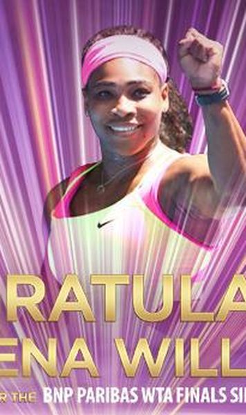 Serena Williams, prima jucatoare calificata la Turneul Campionilor