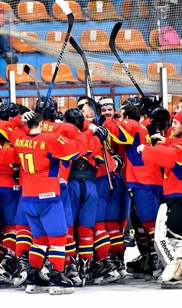 CM Hochei: Romania - Spania 6-0/ Tricolorii au promovat in Divizia I