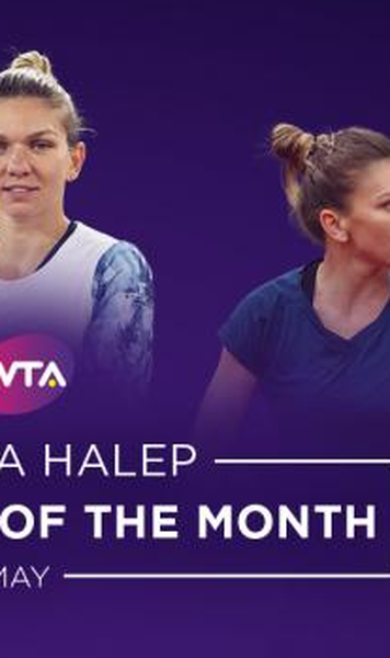 Simona Halep, jucatoarea lunii mai in circuitul WTA