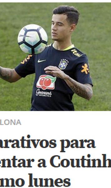 Mundo Deportivo: "Coutinho va fi prezentat luni pe Camp Nou"