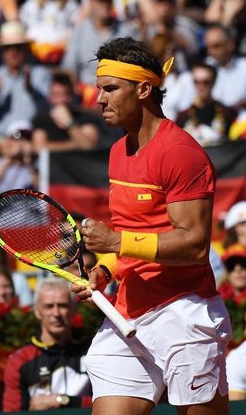 VIDEO Cupa Davis, sferturi: Rafael Nadal, victorie în trei seturi cu Alexander Zverev (scor 6-1, 6-4, 6-4) - Spania a egalat Germania (2-2)