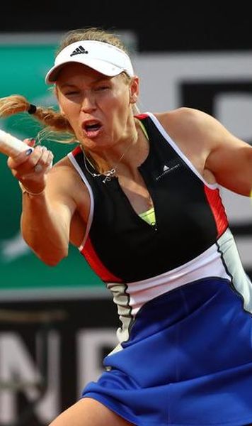 VIDEO WTA Roma: Caroline Wozniacki a întregit tabloul sferturilor (victorie muncită cu Anastasija Sevastova)​