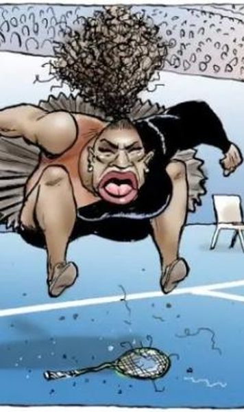 Un desenator australian este criticat dur pentru o caricatură în care a înfăţişat-o pe Serena Williams