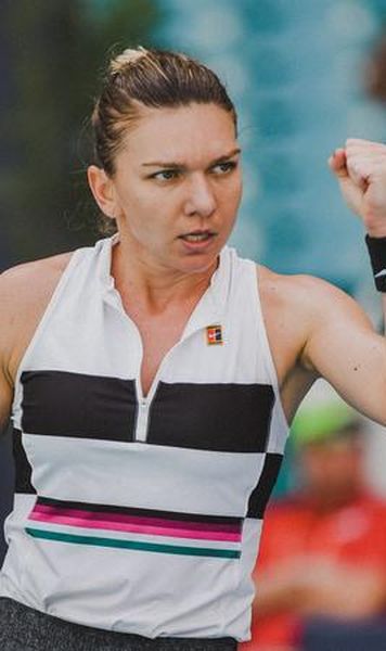 VIDEO Simona Halep, festivalul nervilor, lupta imaginară cu propria-i lojă și calificarea in semifinalele de la Miami (6-4, 7-5 cu Qiang Wang)