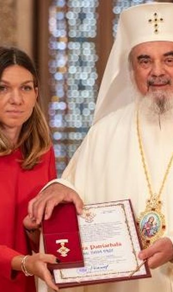 Simona Halep, decorată de Patriarhie cu Ordinul „Crucea Patriarhală” pentru mireni