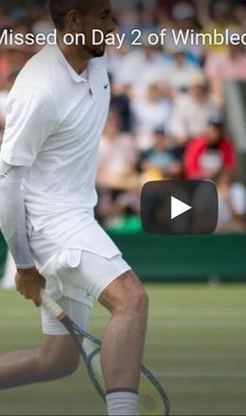 VIDEO Wimbledon, ziua 2: Lucruri care nu s-au văzut la televizor - Fuga lui Kyrgios, plictiseala și cântecul lui Fognini