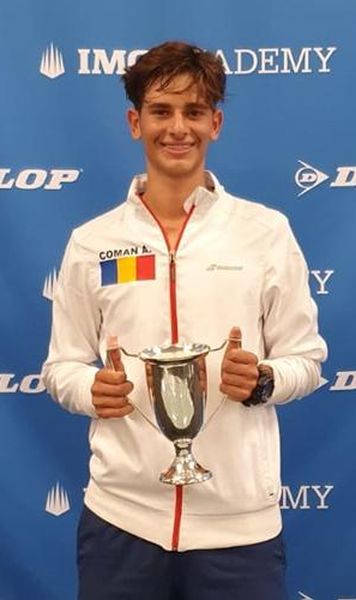 Juniorul Alex Coman, după ce a câștigat turneul Eddie Herr: "Visez să iau titlul de la Wimbledon"
