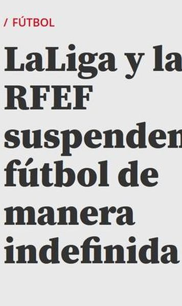Coronavirus - LaLiga, suspendată pe termen nelimitat