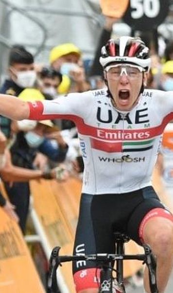 VIDEO Turul Franței: Tadej Pogacar (UAE) a câștigat etapa a noua - Primoz Roglic (Jumbo), noul tricou galben al competiției