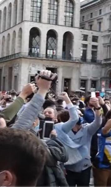 VIDEO Scandal în Italia - Fanii au sărbătorit titlul obținut de Inter fără respectarea vreunei reguli anti-Covid