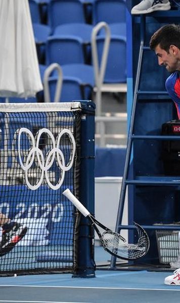 VIDEO FOTO Novak Djokovic, scene incredibile la JO 2020 - De nervi, a aruncat cu o rachetă în tribună