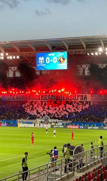 Imagini spectaculoase în Liga 2: Steaua, victorie în primul meci oficial disputat pe noul stadion din Ghencea / Când echipele au și galerii