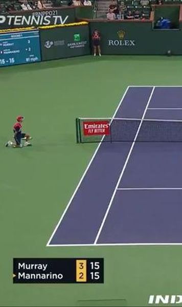 VIDEO Andy Murray, lovitura zilei la Indian Wells - Britanicul s-a calificat în turul al doilea (Rezultate)
