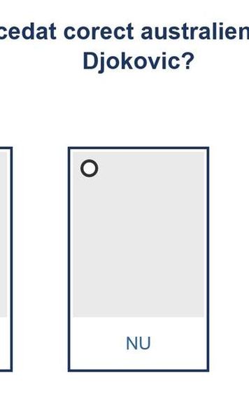 SONDAJ Credeți că au procedat corect australienii în cazul Djokovic?