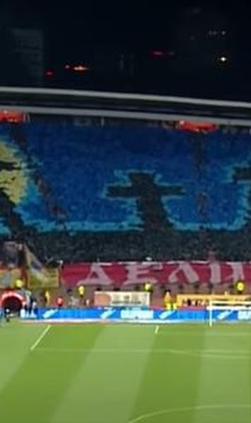 FOTO Coregrafia care a încins spiritele - Mesajul fanilor de la Steaua Roșie Belgrad, înțeles ca unul pro Rusia