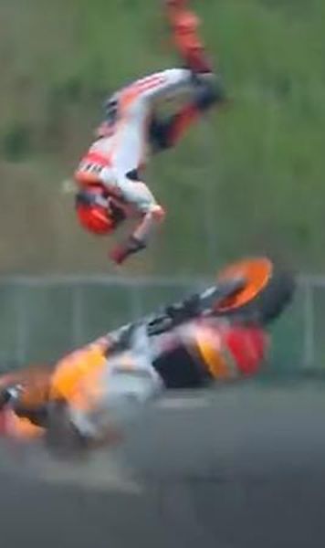 VIDEO Căzătură teribilă suferită de Marc Marquez înainte de MP al Indoneziei la MotoGP