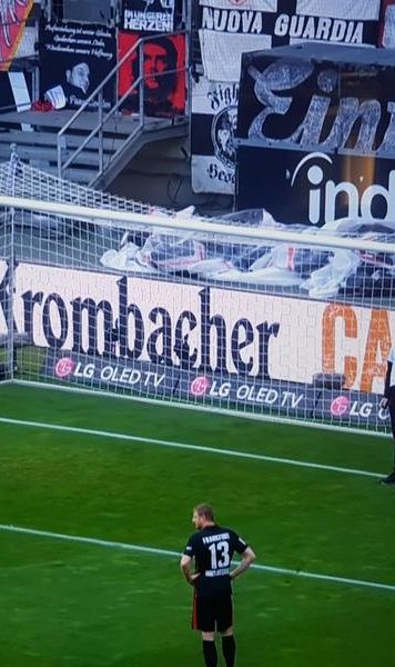 Un meci din Bundesliga a fost întrerupt după ce doi activiști de mediu s-au legat de poartă