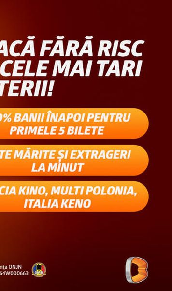 [P]   Primești banii înapoi pentru primele 5 bilete jucate la loteriile de pe Betano