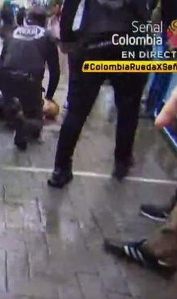 VIDEO A câștigat o etapă din Turul Columbiei, iar imediat după a lovit din greșeală o spectatoare: Era tocmai soția sa