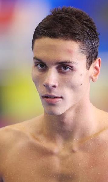 David Popovici, în finala probei de 100 m liber de la CM de Înot cu al cincilea timp