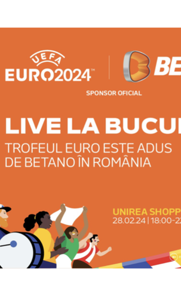 [P] Betano aduce Trofeul Campionatului UEFA EURO 2024 în România și invită toți fanii sportului la un eveniment unic