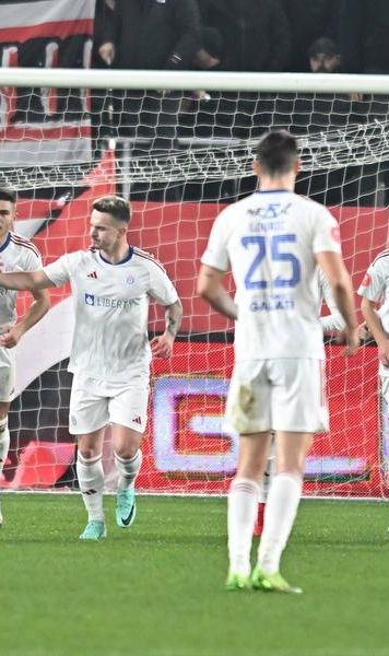 VIDEO SuperLiga: CFR Cluj, egalată de Oțelul Galați în minutul 90+6 - Pop, golul etapei